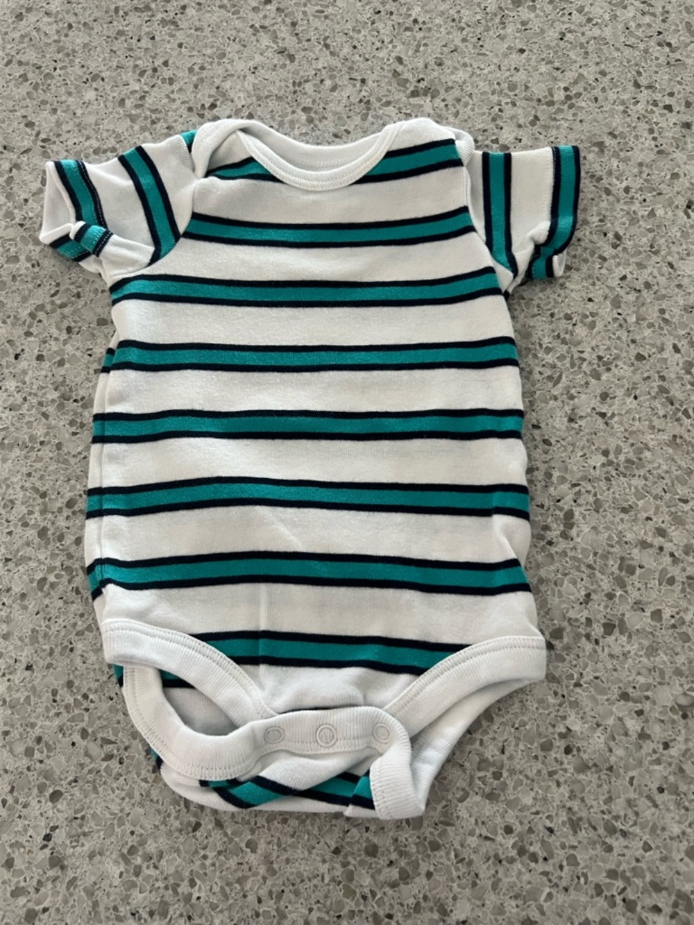 Carter's Neutral Patterned, Teal-Striped & Gray Baby One-Piece Bodysuits - Picture 4 of 4